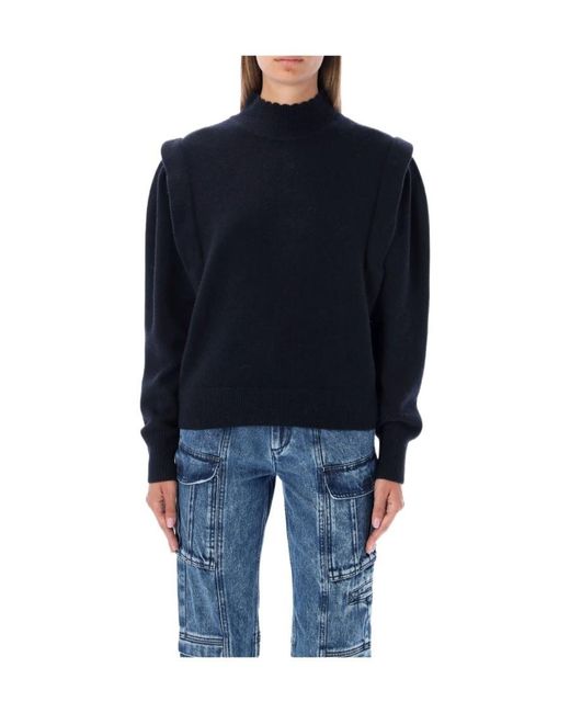 Isabel Marant Blue Lucile Merino-Blend Jumper