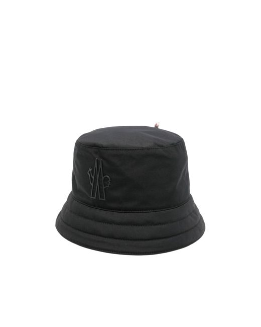 Moncler Black Logo-Appliqué Bucket Hat