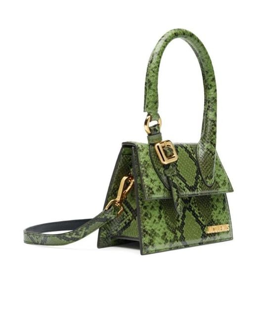 Jacquemus Green Le Chiquito Moyen Boucle Signature Buckled Handbag