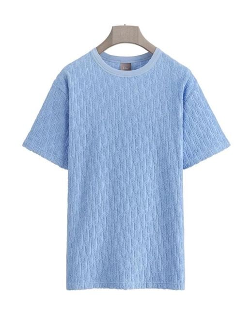 Dior Blue Short-Sleeved T-Shirt for men