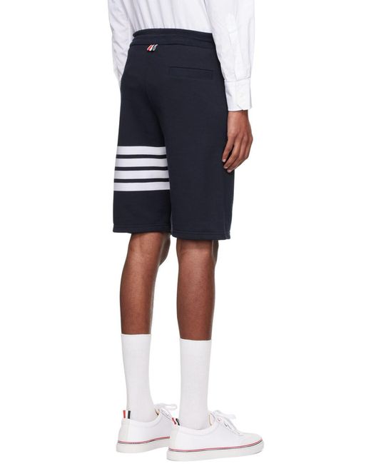 Thom Browne Blue Bar Bermuda Shorts for men