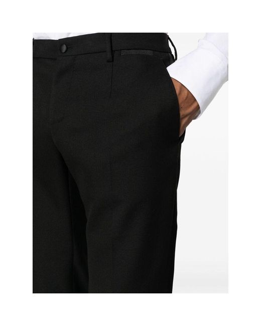 Dolce & Gabbana Black Belt-Loop Casual Pants for men