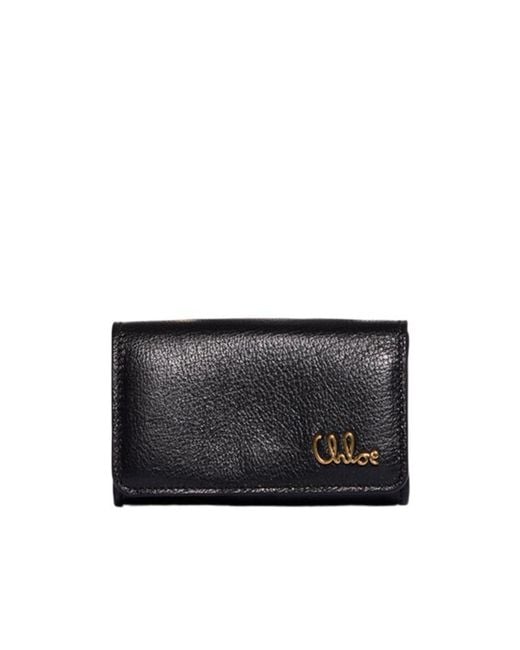 Chloé Black Logo Wallet