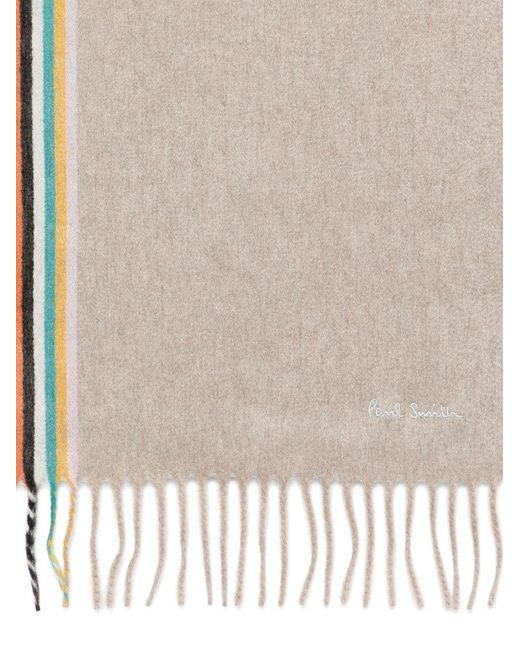 Paul Smith Natural Fringed Scarf for men