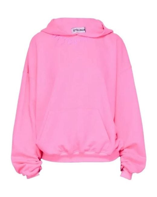 OTTOLINGER Pink Embroidered Cotton Hoodie