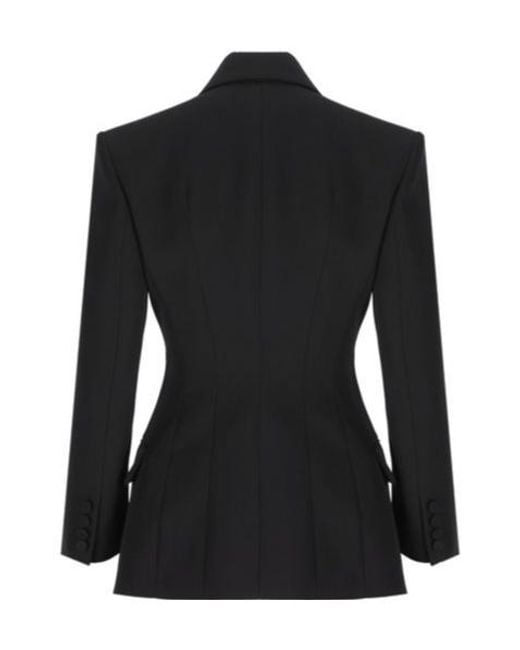 Valentino Black Double-Breasted Long-Sleeved Blazer