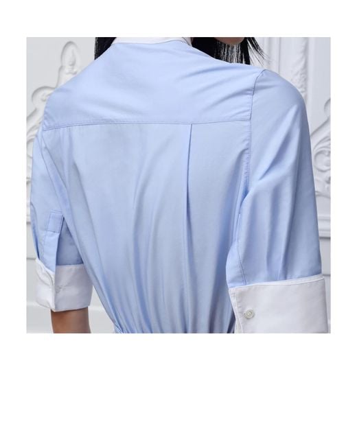 Dior Blue Mid-Length Plastron Shirtdress
