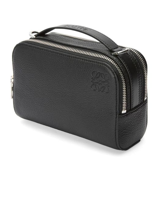 Loewe Black Logo Embossed Mini Camera Bag for men