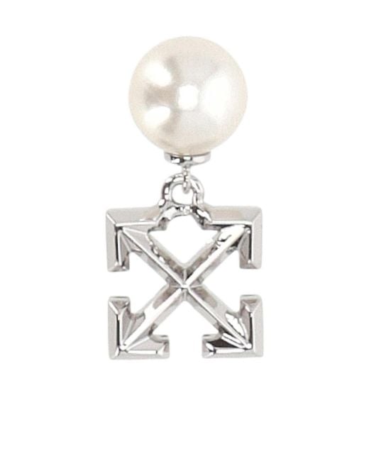 Off-White c/o Virgil Abloh White Arrow Pendant Earrings for men