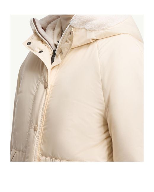 Moncler Natural Yushan Reversible Teddy Short Padded Jacket