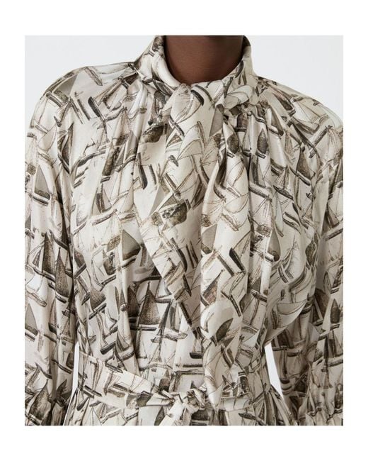 Max Mara White Patterned Dress