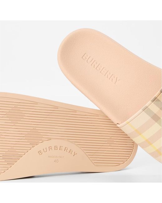 Burberry Natural Retro Plaid Slippers