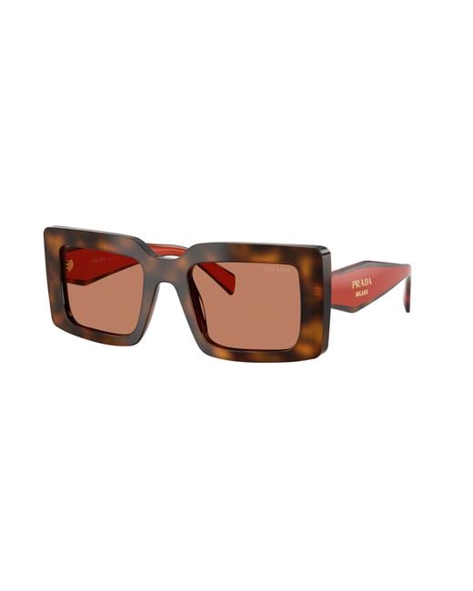 Prada Pink Eyewear Square Frame Sunglasses