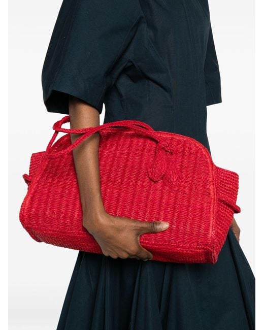 Jacquemus Red Woven Shoulder Bag