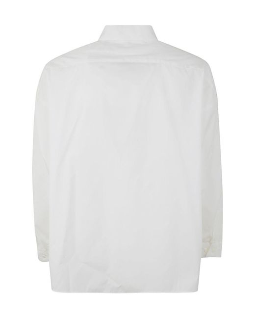 Marni White Logo Long-Sleeved Shirt for men