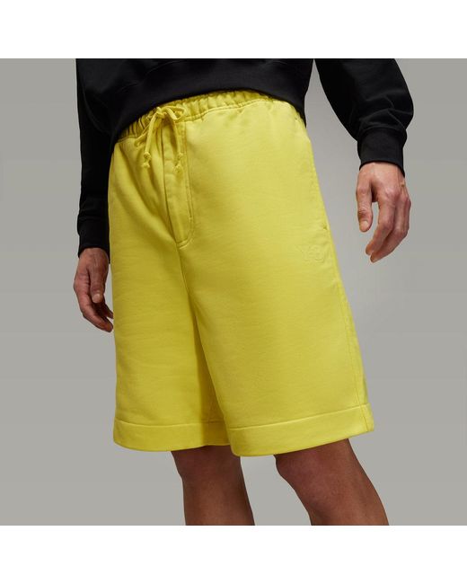Y-3 Yellow Logo-Detail Shorts for men