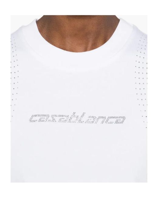 Casablanca White Short-Sleeved Crewneck Dress