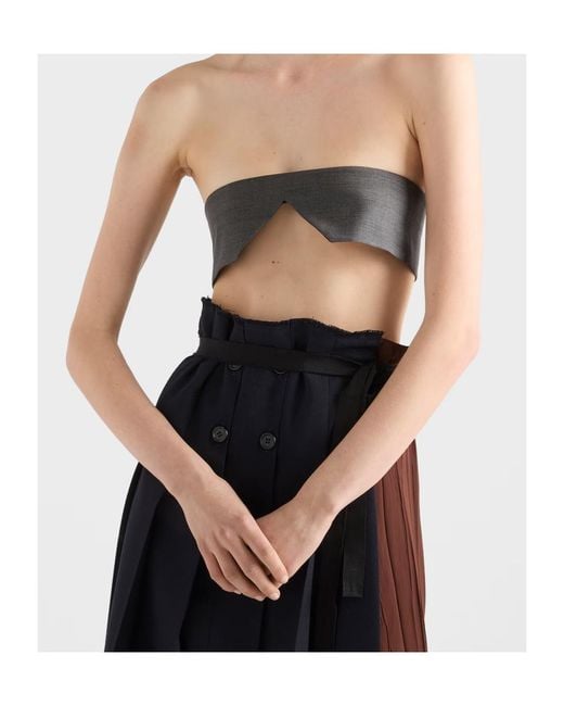 Prada Gray Wool Top