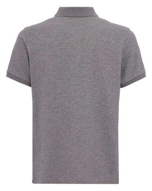Moncler Gray Logo Patch Cotton Polo Shirt for men
