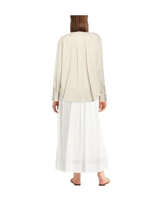 Brunello Cucinelli Natural Solid Color Long Sleeve Shirt