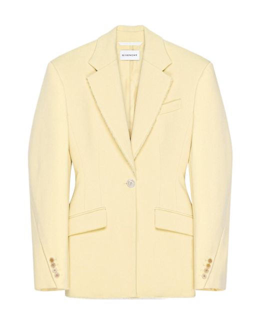 Givenchy Natural Single-Breasted Cocoon Jacket