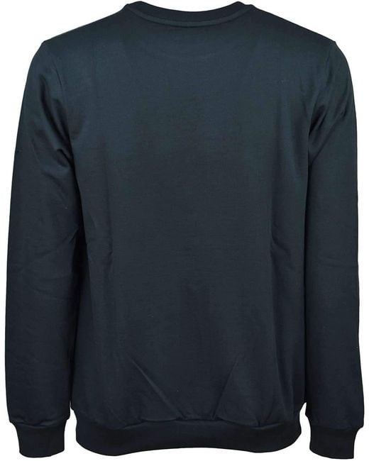 Paul & Shark Blue Round-Necked Logo Sweater for men