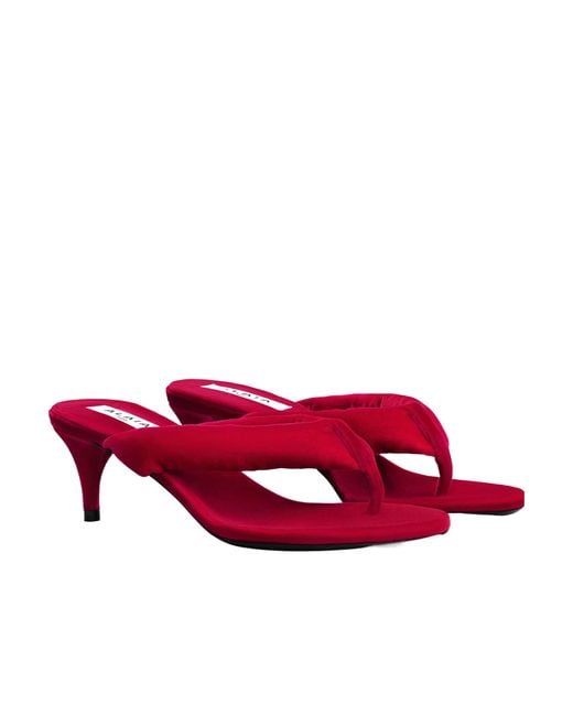 Alaïa Red Alaïa Heeled Thong Mules