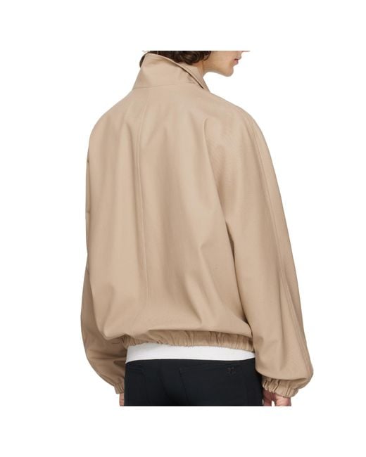 Courreges Natural Cotton Zipped Bomber Jacket for men