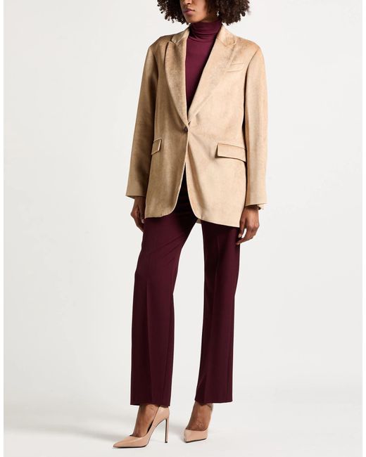 Brunello Cucinelli Natural Single-Breasted Blazer