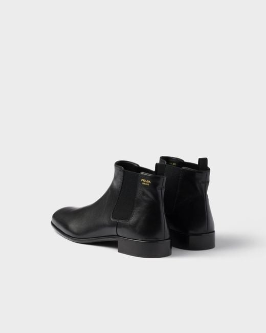 Prada Black Slip-On Ankle Boots