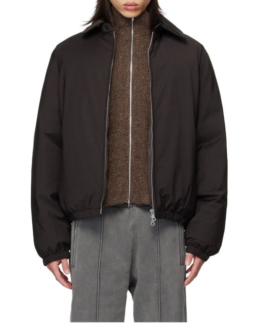 Our Legacy Black Churchill Stripe Membrane Wool for men