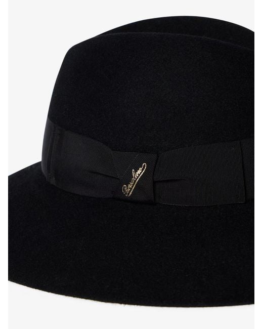 Borsalino Black Claudette Wide-Brim Hat
