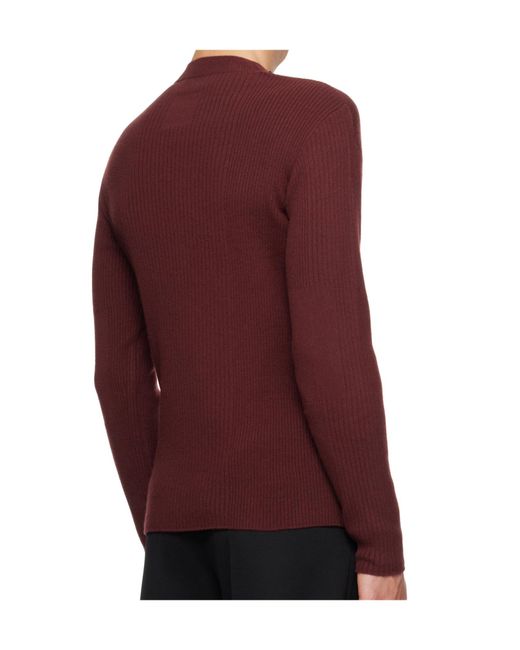 Lanvin Red V-Neck Sweater for men