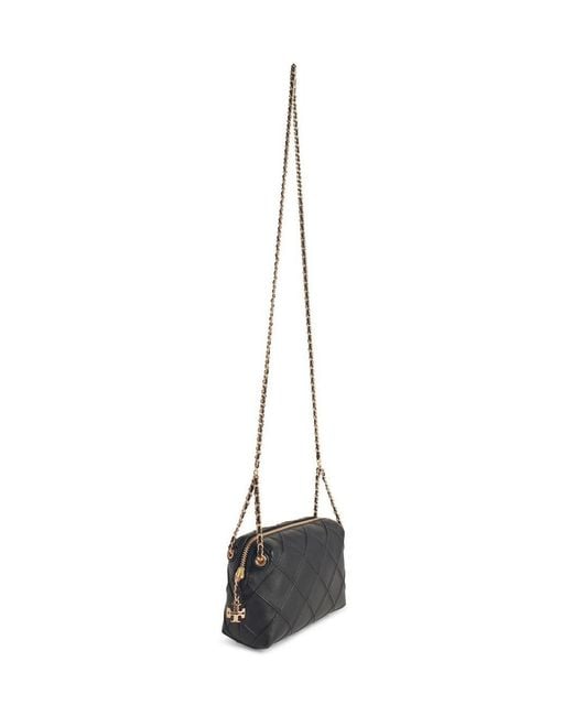 Tory Burch White Logo Charm Small Shoulder Bag