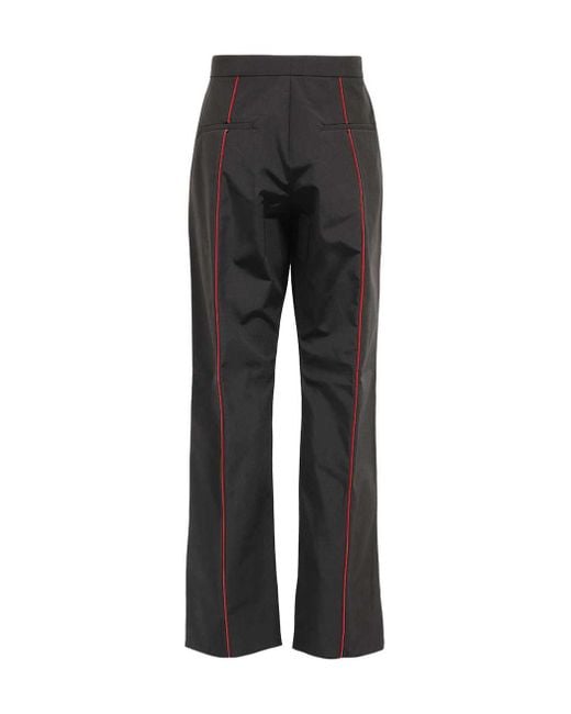 Ferragamo Gray Ferragamo Contrasting-Trim Straight-Leg Track Pants for men