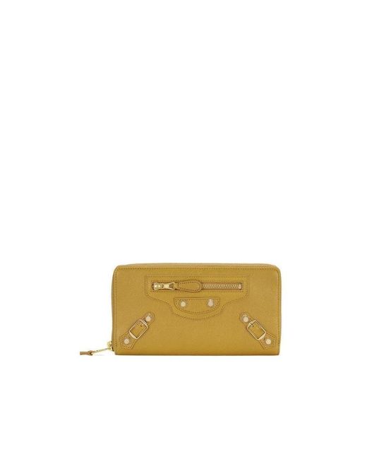 Balenciaga Yellow Logo Wallet