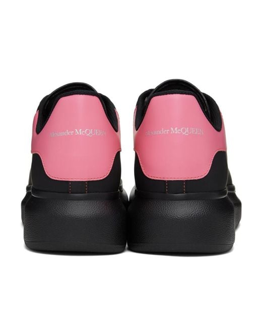 McQueen Black Lace Up Sneakers for men