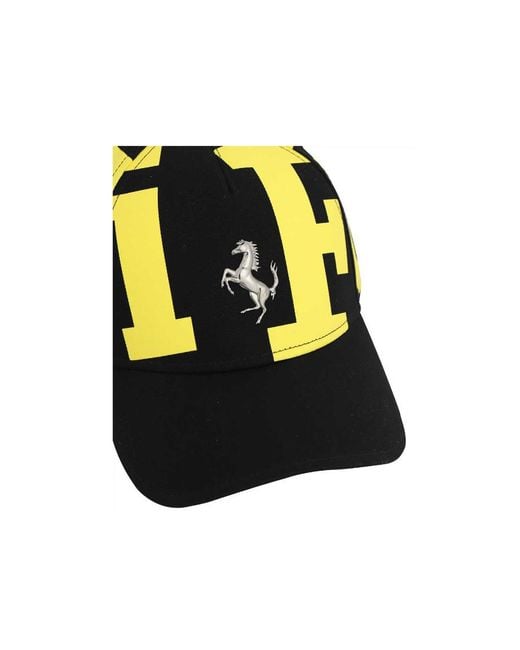 Ferrari Yellow Logo Cap for men