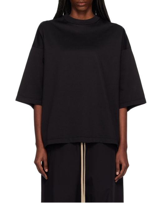 Fear Of God Black Short Sleeve Crewneck T-Shirt for men