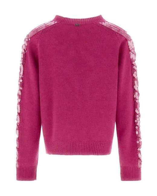 Herno Pink Sequin Sweater