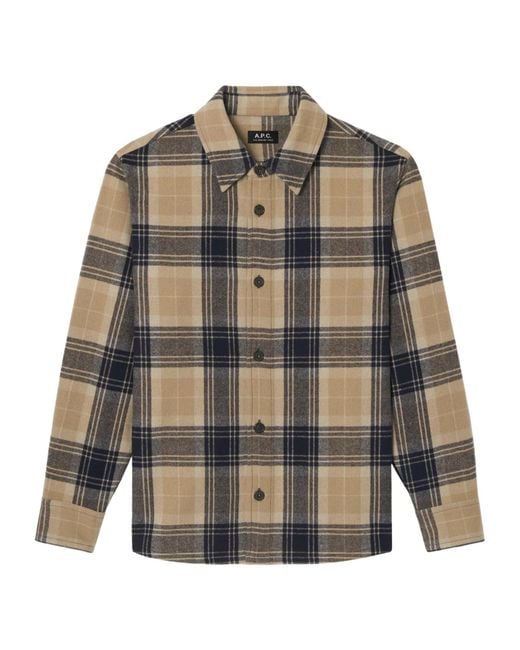 A.P.C. Gray Bobby Overshirt for men