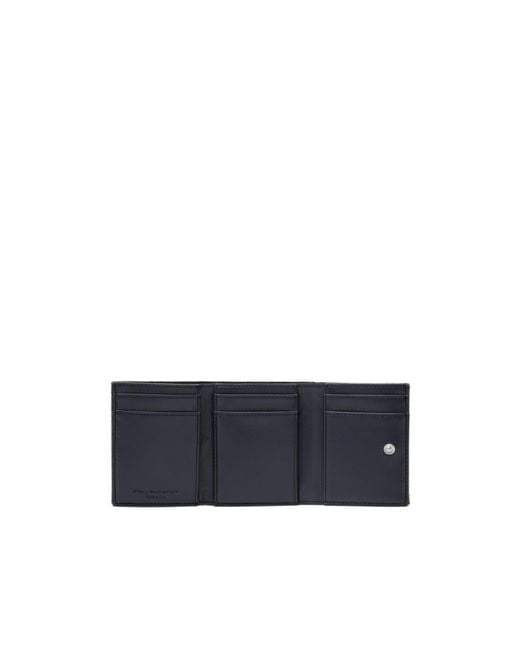 Stella McCartney Black Falabella Chain Trifold Wallet