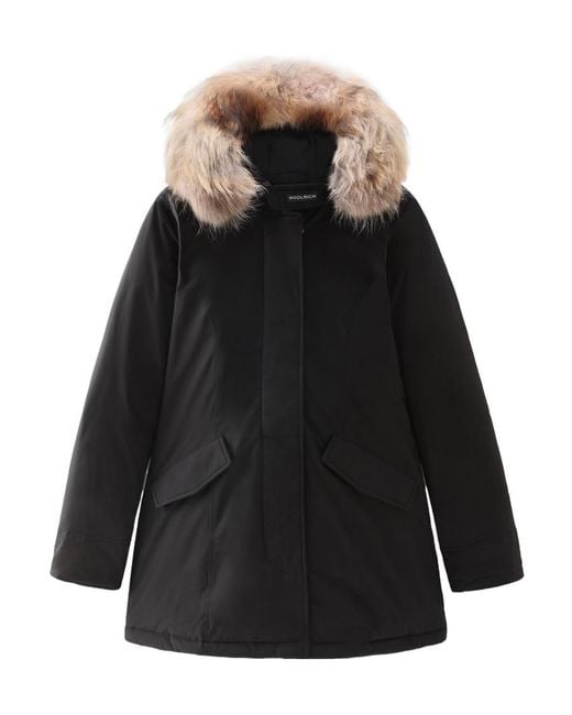 Woolrich Black Luxury Arctic Racoon Parka