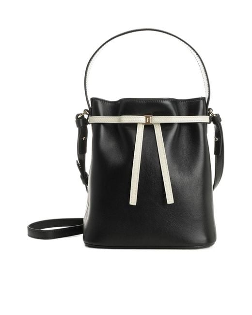 Ferragamo Black Ferragamo Bow Detailed Top Handle Bag