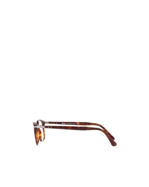 Persol Metallic Rectangle Frame Glasses for men