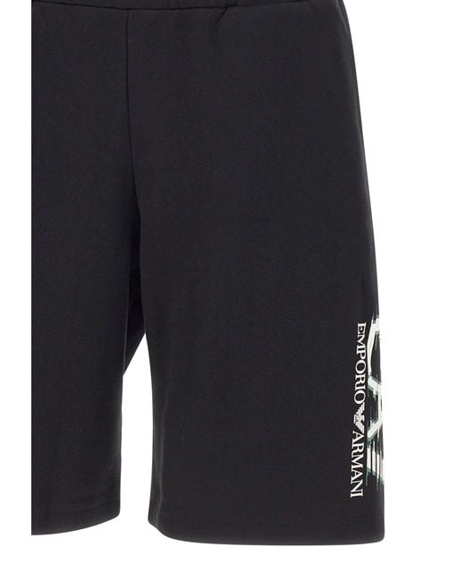 EA7 Blue Visibility Logo Shorts for men