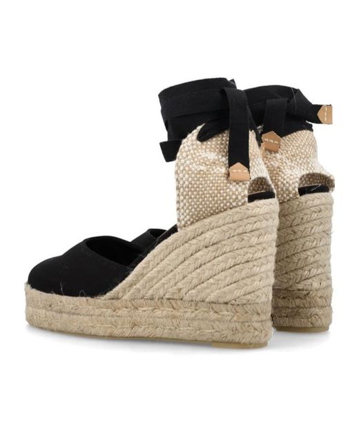Castaner Black Castañer Carina Ankle-Tie Wedge Espadrilles