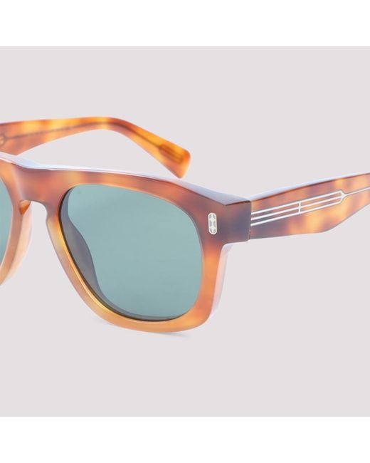 Brunello Cucinelli Blue Rectangular Acetate Sunglasses