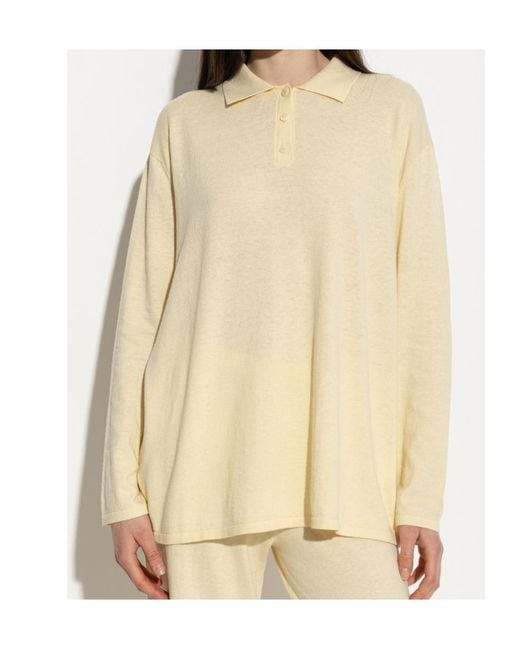 Lisa Yang Natural Caisa Polo Sweater
