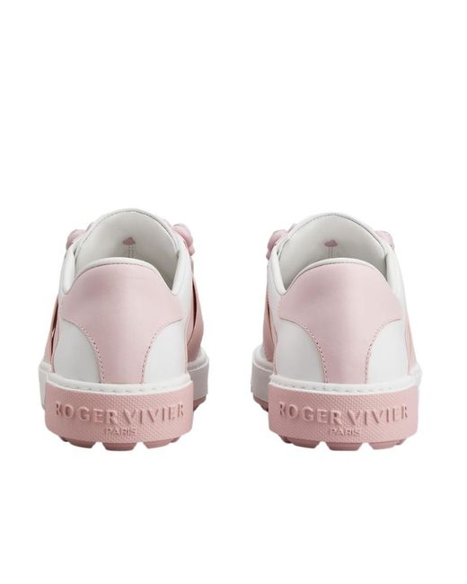 Roger Vivier Pink Viv' Golf Rhinestone Buckle Sneakers